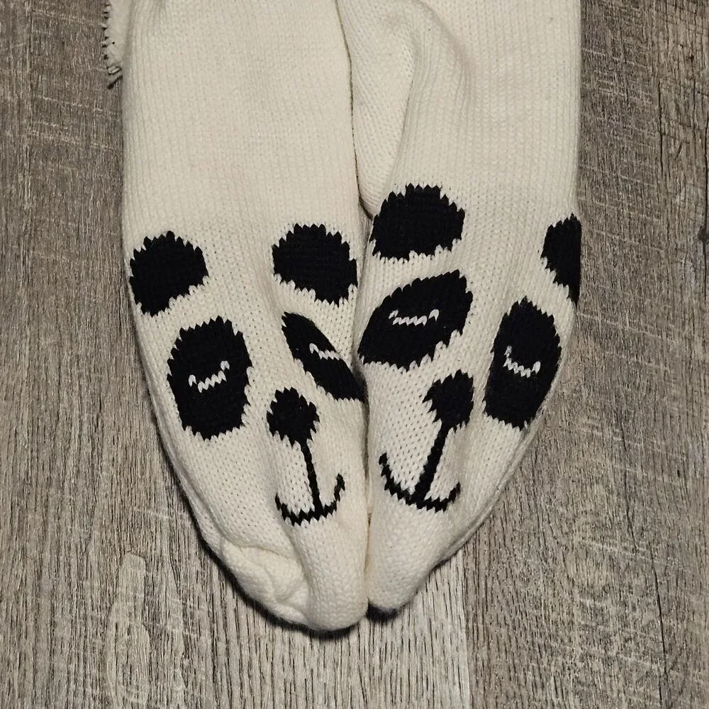 Panda Bear by No Boundary Thick Warm Faux Fur Lined Socks Oversized Size OS
